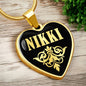 Nikki v02 - 18k Gold Finished Heart Pendant Luxury Necklace