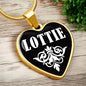 Lottie v03 - 18k Gold Finished Heart Pendant Luxury Necklace
