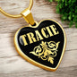 Tracie v02 - 18k Gold Finished Heart Pendant Luxury Necklace
