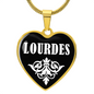 Lourdes v03 - 18k Gold Finished Heart Pendant Luxury Necklace