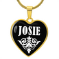 Josie v03 - 18k Gold Finished Heart Pendant Luxury Necklace