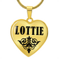 Lottie v01 - 18k Gold Finished Heart Pendant Luxury Necklace