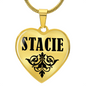 Stacie v01 - 18k Gold Finished Heart Pendant Luxury Necklace