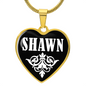 Shawn v03 - 18k Gold Finished Heart Pendant Luxury Necklace