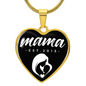Mama, Est. 2013 v3 - 18k Gold Finished Heart Pendant Luxury Necklace
