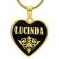 Lucinda v02 - 18k Gold Finished Heart Pendant Luxury Necklace