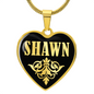 Shawn v02 - 18k Gold Finished Heart Pendant Luxury Necklace