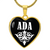 Ada v01w - 18k Gold Finished Heart Pendant Luxury Necklace
