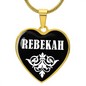 Rebekah v03 - 18k Gold Finished Heart Pendant Luxury Necklace