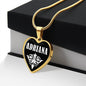 Adriana v03 - 18k Gold Finished Heart Pendant Luxury Necklace