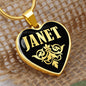 Janet v01s - Heart Pendant Luxury Necklace