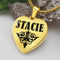Stacie v01 - 18k Gold Finished Heart Pendant Luxury Necklace