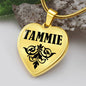 Tammie v01 - 18k Gold Finished Heart Pendant Luxury Necklace