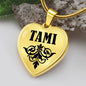 Tami v01 - 18k Gold Finished Heart Pendant Luxury Necklace