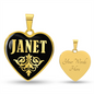 Janet v01s - Heart Pendant Luxury Necklace