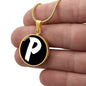 Initial P v3b - 18k Gold Finished Luxury Necklace