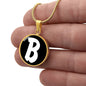 Initial B v3b - 18k Gold Finished Luxury Necklace