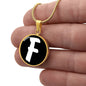 Initial F v3b - 18k Gold Finished Luxury Necklace