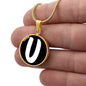 Initial U v3b - 18k Gold Finished Luxury Necklace