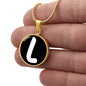 Initial L v3b - 18k Gold Finished Luxury Necklace