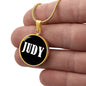 Judy v01w - 18k Gold Finished Luxury Necklace