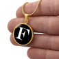 Initial F v3a - 18k Gold Finished Luxury Necklace