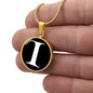 Initial I v3a - 18k Gold Finished Luxury Necklace