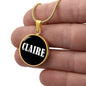 Claire v01w - 18k Gold Finished Luxury Necklace