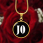 Jo v01w - 18k Gold Finished Luxury Necklace