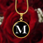 Initial M v3a - 18k Gold Finished Luxury Necklace