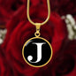 Initial J v3a - 18k Gold Finished Luxury Necklace