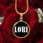 Lori v01w - 18k Gold Finished Luxury Necklace