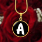 Initial A v3b - 18k Gold Finished Luxury Necklace