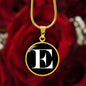 Initial E v3a - 18k Gold Finished Luxury Necklace