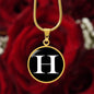 Initial H v3a - 18k Gold Finished Luxury Necklace