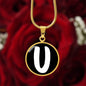 Initial U v3b - 18k Gold Finished Luxury Necklace