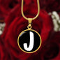Initial J v3b - 18k Gold Finished Luxury Necklace