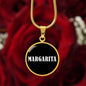 Margarita v01w - 18k Gold Finished Luxury Necklace