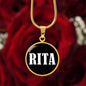 Rita v01w - 18k Gold Finished Luxury Necklace