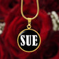 Sue v01w - 18k Gold Finished Luxury Necklace