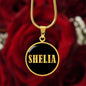 Shelia v02 - 18k Gold Finished Luxury Necklace