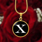 Initial X v3a - 18k Gold Finished Luxury Necklace