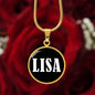 Lisa v01w - 18k Gold Finished Luxury Necklace