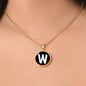 Initial W v3b - 18k Gold Finished Luxury Necklace