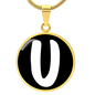 Initial U v3b - 18k Gold Finished Luxury Necklace