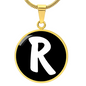 Initial R v3b - 18k Gold Finished Luxury Necklace