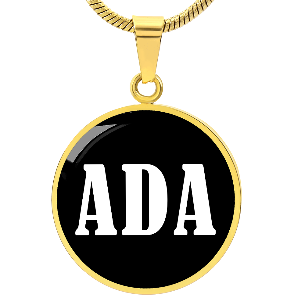 Ada v01w - 18k Gold Finished Luxury Necklace