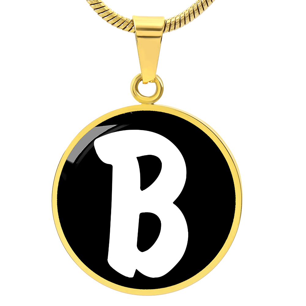 Initial B v3b - 18k Gold Finished Luxury Necklace