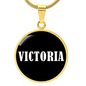 Victoria v01w - 18k Gold Finished Luxury Necklace