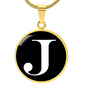 Initial J v3a - 18k Gold Finished Luxury Necklace